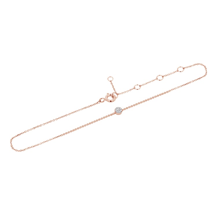 Minimalistisches Fußkettchen aus Silber mit Lab Grown Diamanten Aimie 123554