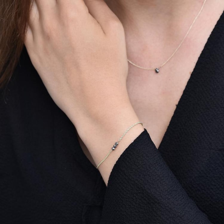 Goldarmband mit salt'n'pepper Diamanten Ulla 31554