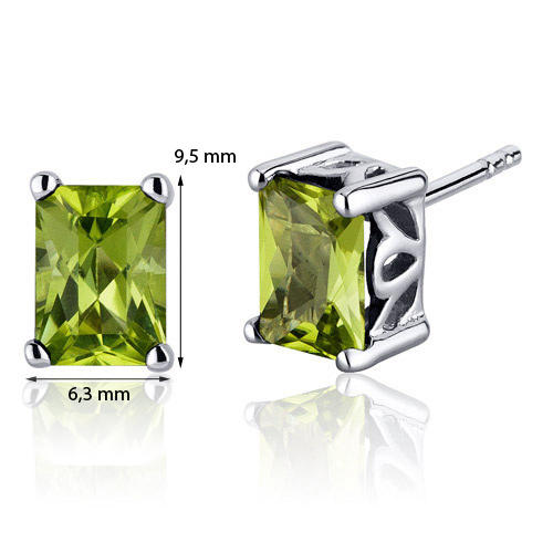 Radiant Olivine in silbernen Ohrringen Amodini 4212