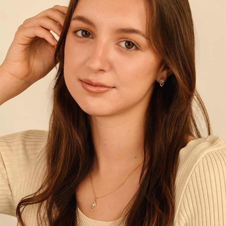 Silberner Anhänger in Mandelform mit Lab Grown Diamanten Einar 161841