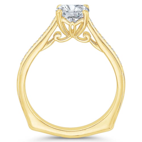 Verlobungsring mit Moissanit und Lab Grown Diamanten Ulani