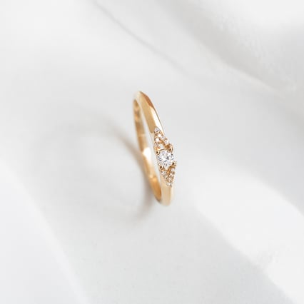 Ring mit seitlichen Diamanten Redely