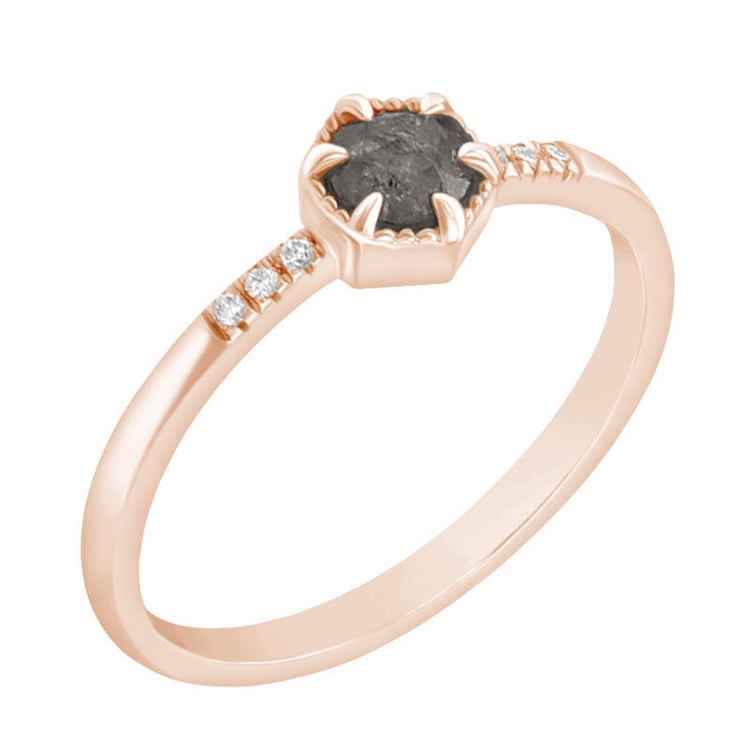 Ring aus Gold mit einzigartigem Salt and Pepper Diamanten Zamiel 129404