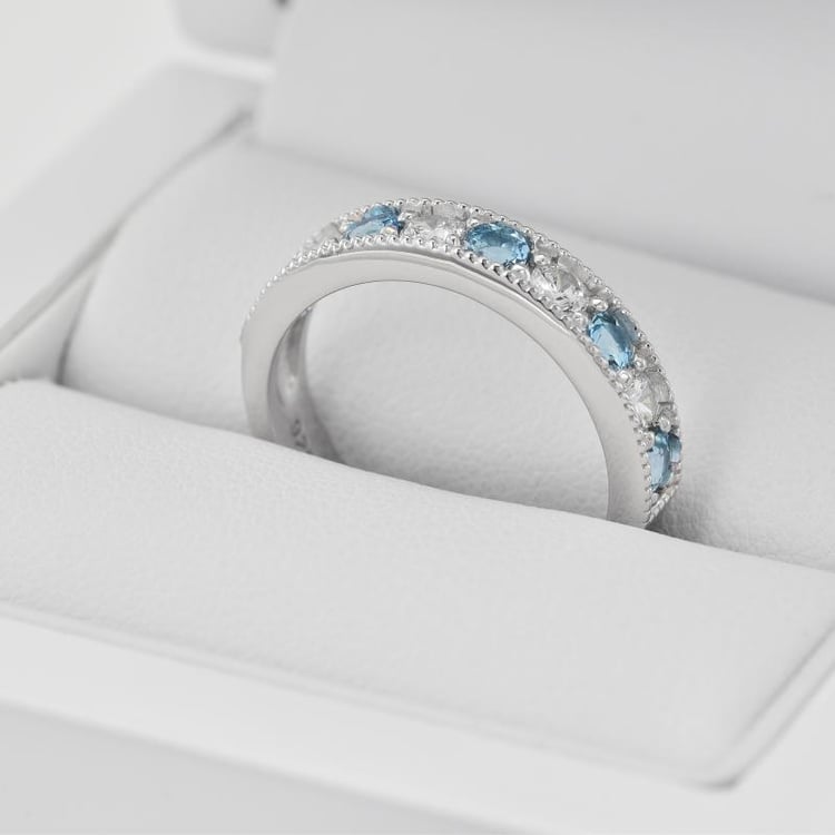 Memoire Ring mit Blautopas und Zirkonia Ednah 34640