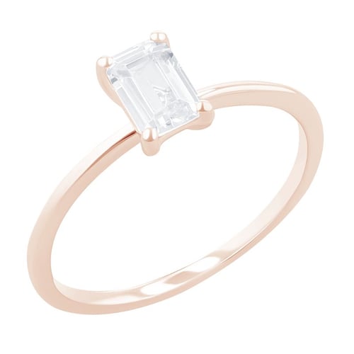 Verlobungsring mit einem Lab Grown Diamanten im Emeraldschliff Olson