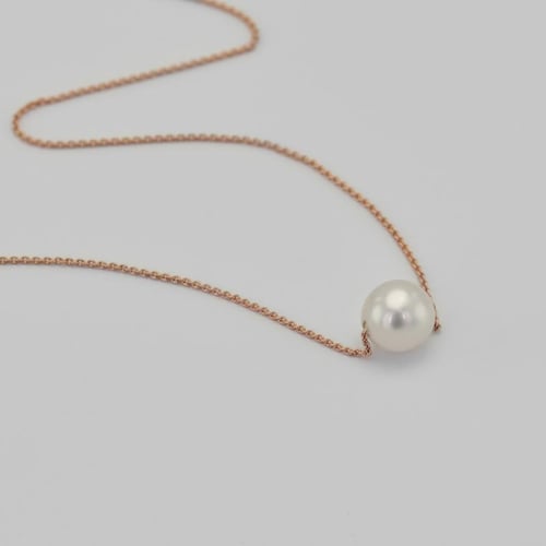 Feine Goldkette mit Perle Lemoneli
