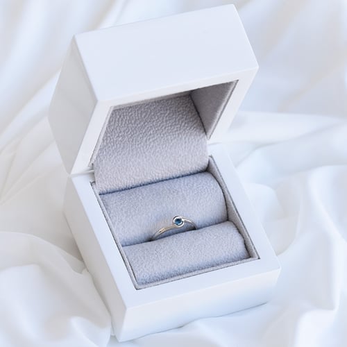 Verlobungsring mit blauem Diamant Zanzo