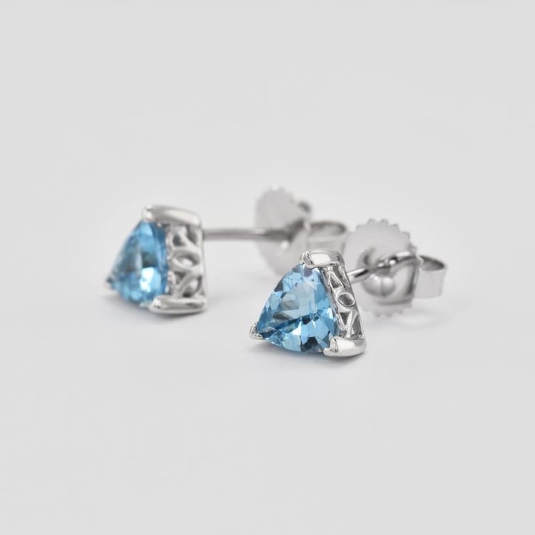 Silberne Ohrringe mit schweizer Topas 11037