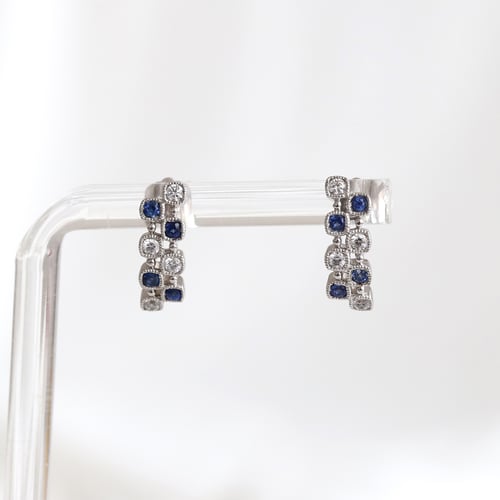 Ohrstecker mit Diamanten und Saphiren Viltaute