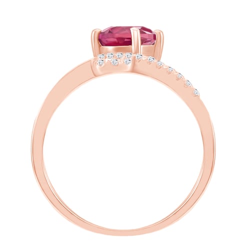 Originella Verlobungsring mit Rubin und Diamanten Cael