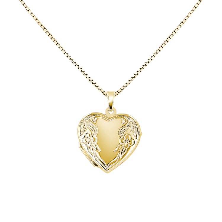 Silbernes Medaillion in Herzform zum Öffnen