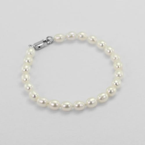 Silbernes Perlenarmband Mindy