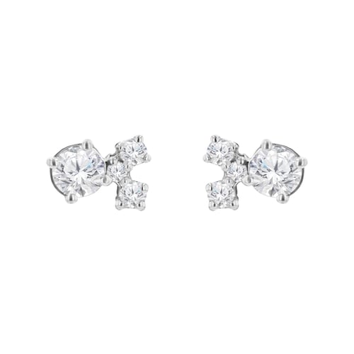 Cluster Ohrringe mit Moissaniten und Lab Grown Diamanten Kerrie