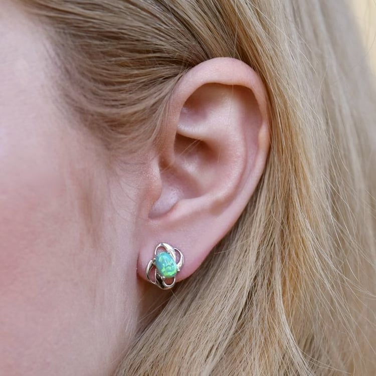 Silberne Opalohrringe Sanvali 107005