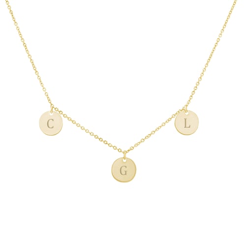 Goldene Kette mit kleinen Geldmünzen und Gravur William