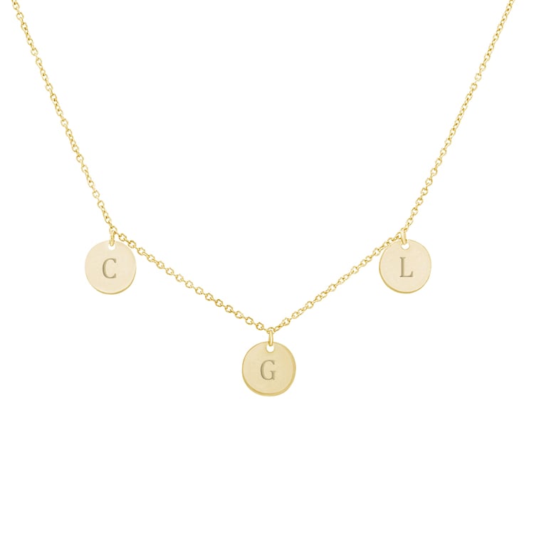 Goldene Kette mit kleinen Geldmünzen und Gravur William 80000