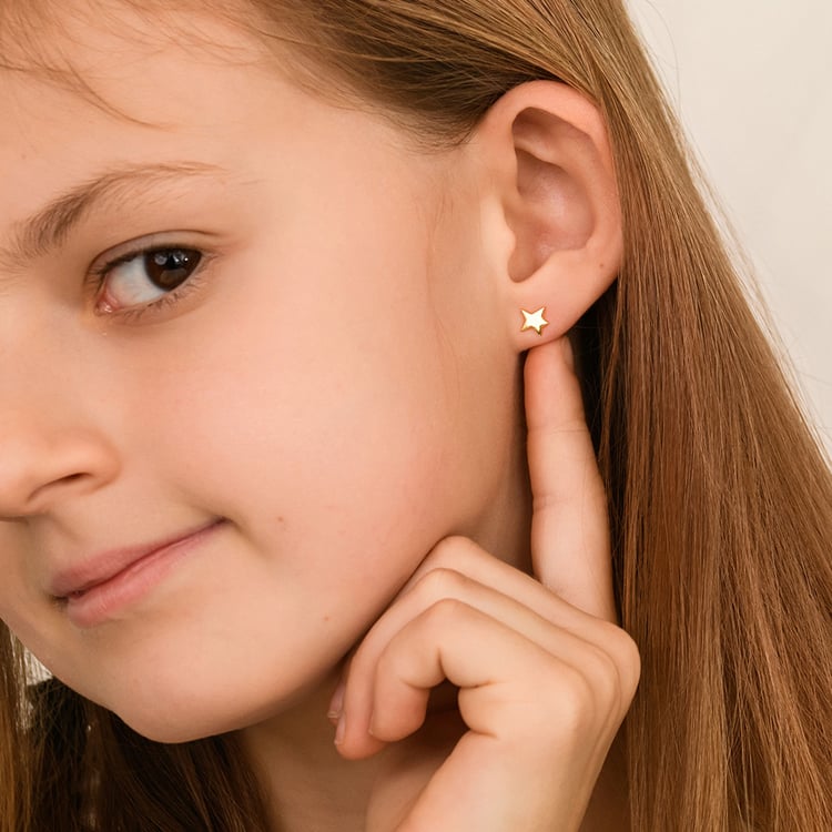 Silberne Ohrstecker in Sternform Der Kleine Prinz 164328