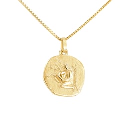 Silberanhänger mit Symbolen des Tierkreiszeichens Wassermann