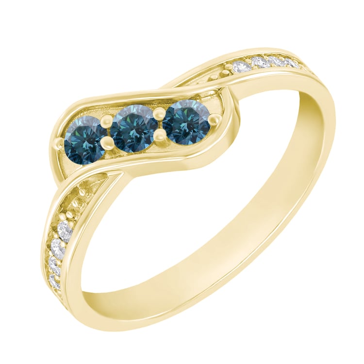 Verlobungsring aus Gold mit Diamanten 7113