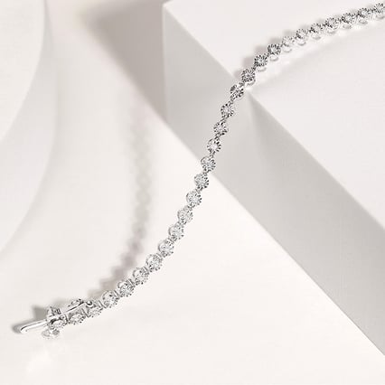 Tennis Armband mit glänzenden Diamanten Jago