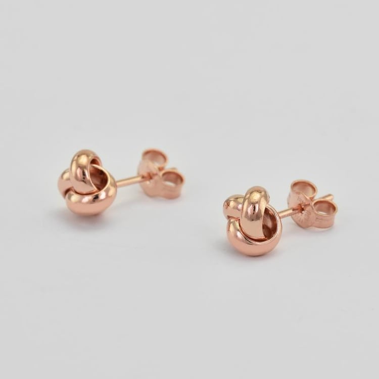 Goldene Ohrstecker in Knötchenform aus Roségold Nottedy 37308