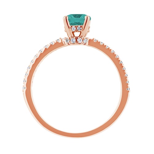 Goldring mit Smaragden und Diamanten Prisha
