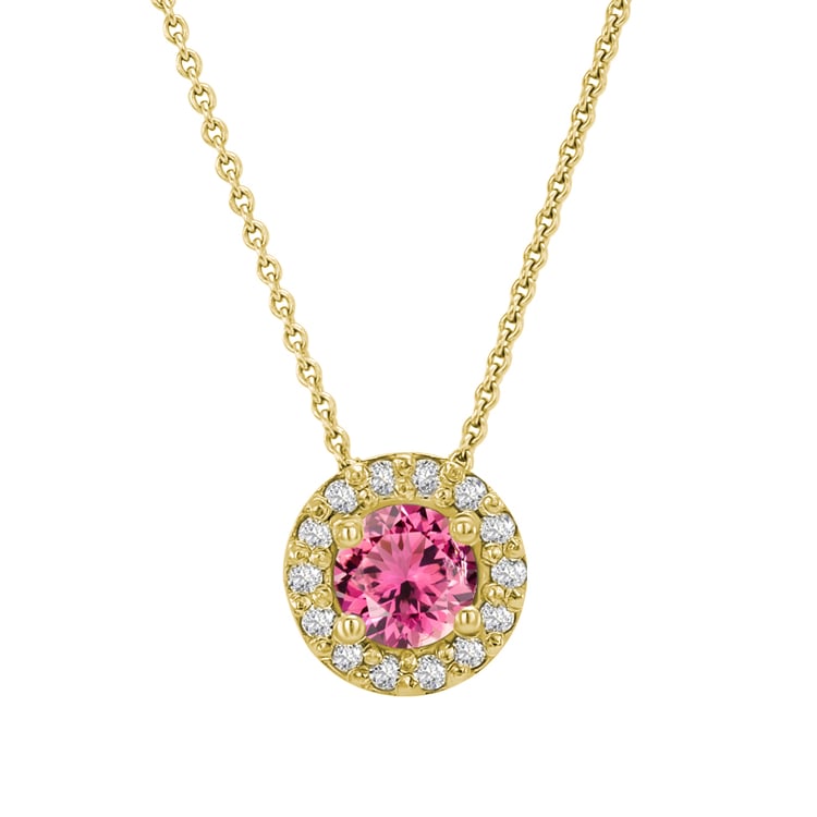 Halo-Anhänger mit Turmalin und Diamanten Vicky 32263