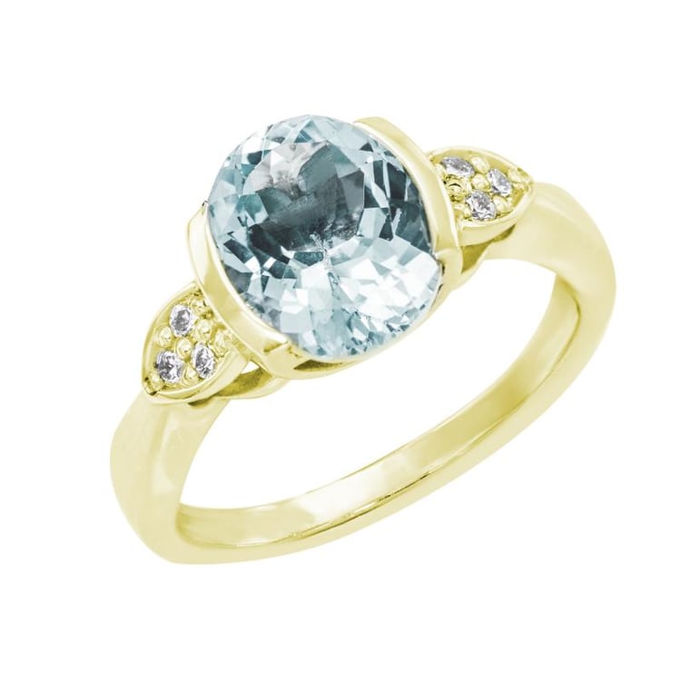 Ring mit Aquamarin und Diamanten Dilte 13942