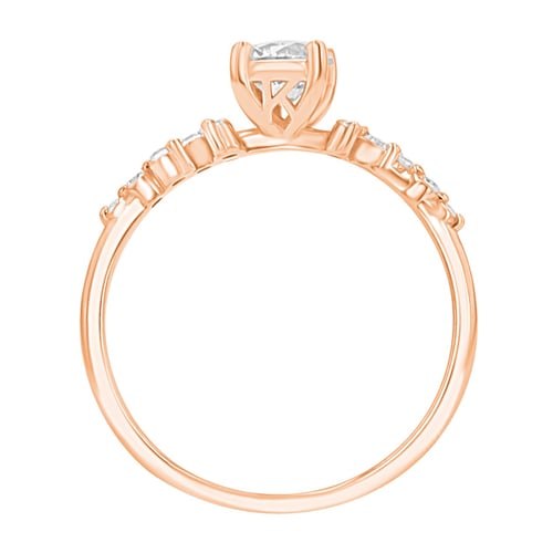 Verlobungsring mit Buchstaben und Diamanten Carina