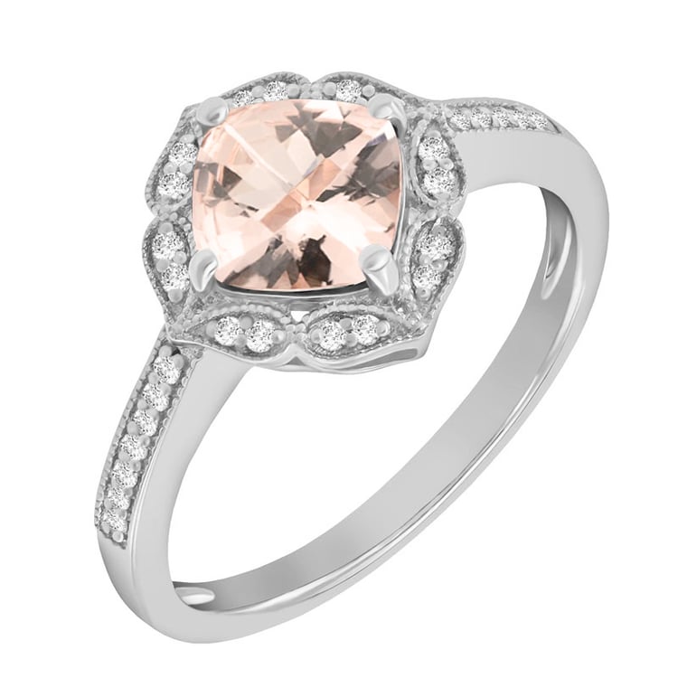 Rosa Verlobungsring mit Morganit Antonella 7774