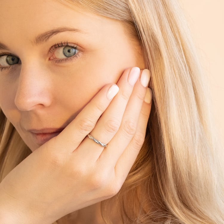 Eheringe mit geflochtenem Ring und Komfortring Gabriel 101071