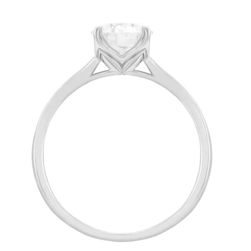 Solitär Verlobungsring mit Moissanit und Diamant Hleene