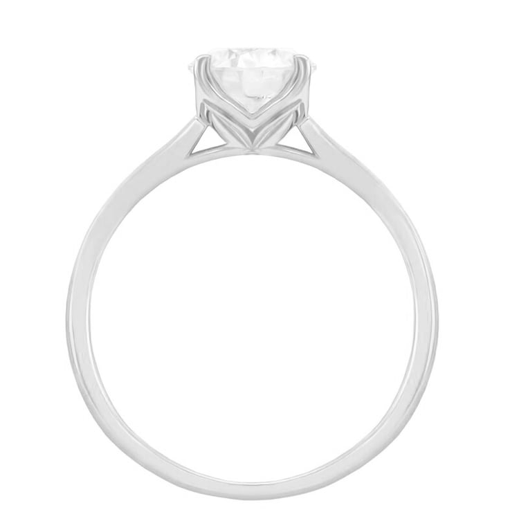 Solitär Verlobungsring mit Moissanit und Diamant Hleene 42253