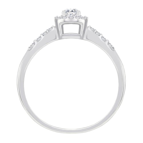 Goldener Halo Ring mit Lab Grown Diamanten Mourise