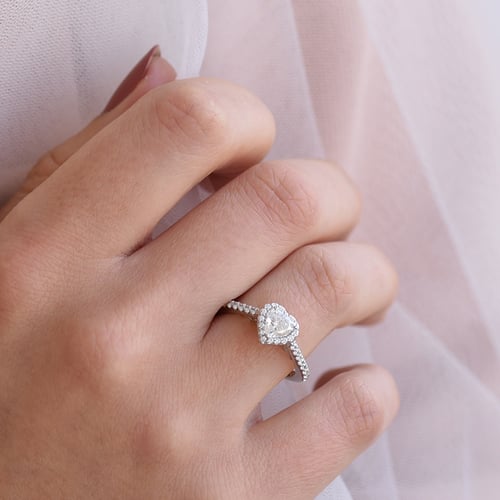 Verlobungsring mit Diamantherz Yazmin