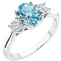 Verlobungsring mit Topas und Lab Grown Diamanten Brink