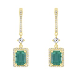 Smaragdohrringe mit Diamanten Amata