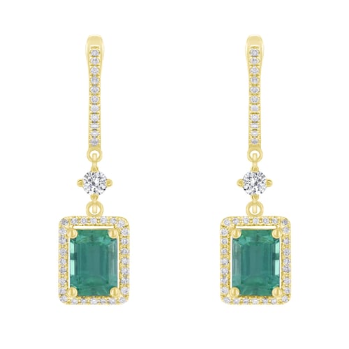 Smaragdohrringe mit Diamanten Amata