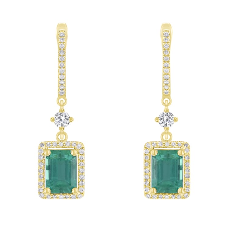 Smaragdohrringe mit Diamanten Amata 42687