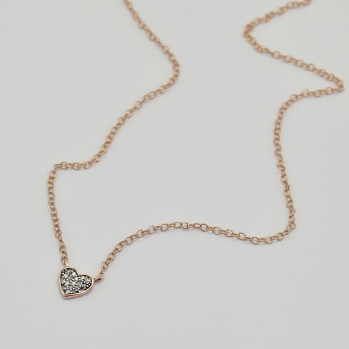Kette in Herzform und Diamanten Maree