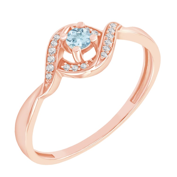 Eleganter Verlobungsring mit Aquamarin Nurisa 75385