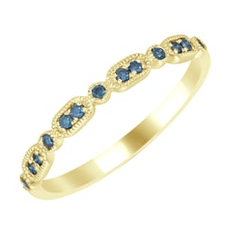 Goldring mit blauen Diamanten Liam