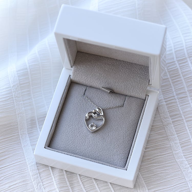 Platin-Anhänger Mutter und Kind mit GIA-zertifiziertem Diamant Ella 68955