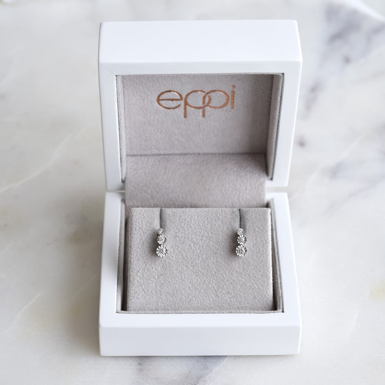 Minimalistische Ohrringe mit Diamanten Bahman 86023