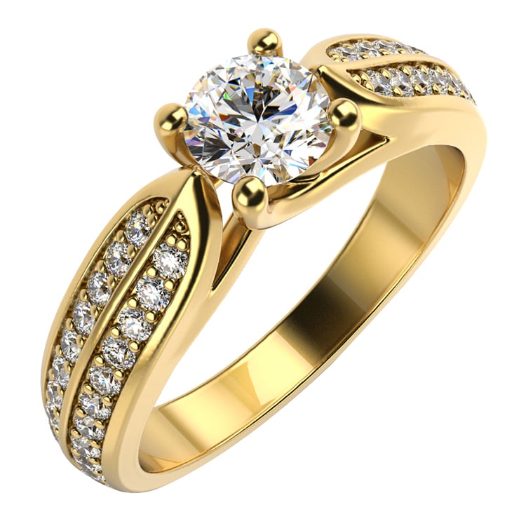 Goldener Diamantring 15755