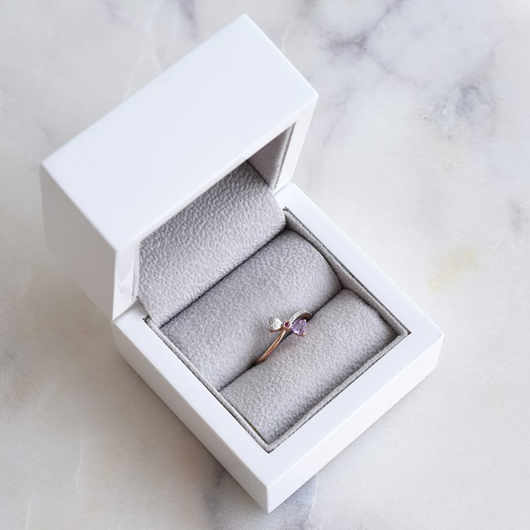 Niedlicher Ring mit Amethyst, Saphir und Diamanten Felix 86740