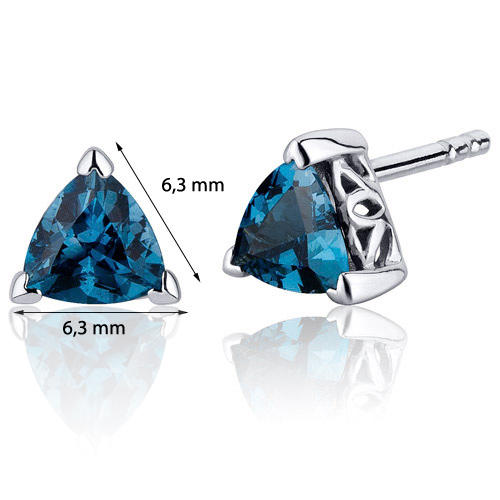 Silberne Ohrringe mit Topas 4011