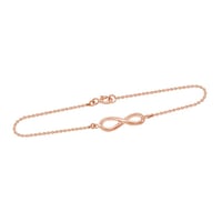 Goldenes Modearmband mit Unendlichkeitszeichen Infinity