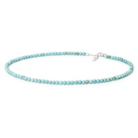 Silberne Kette mit Perlen aus Howlith Norma