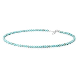 Silberne Kette mit Perlen aus Howlith Norma